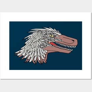 Feathered Raptor Head Posters and Art